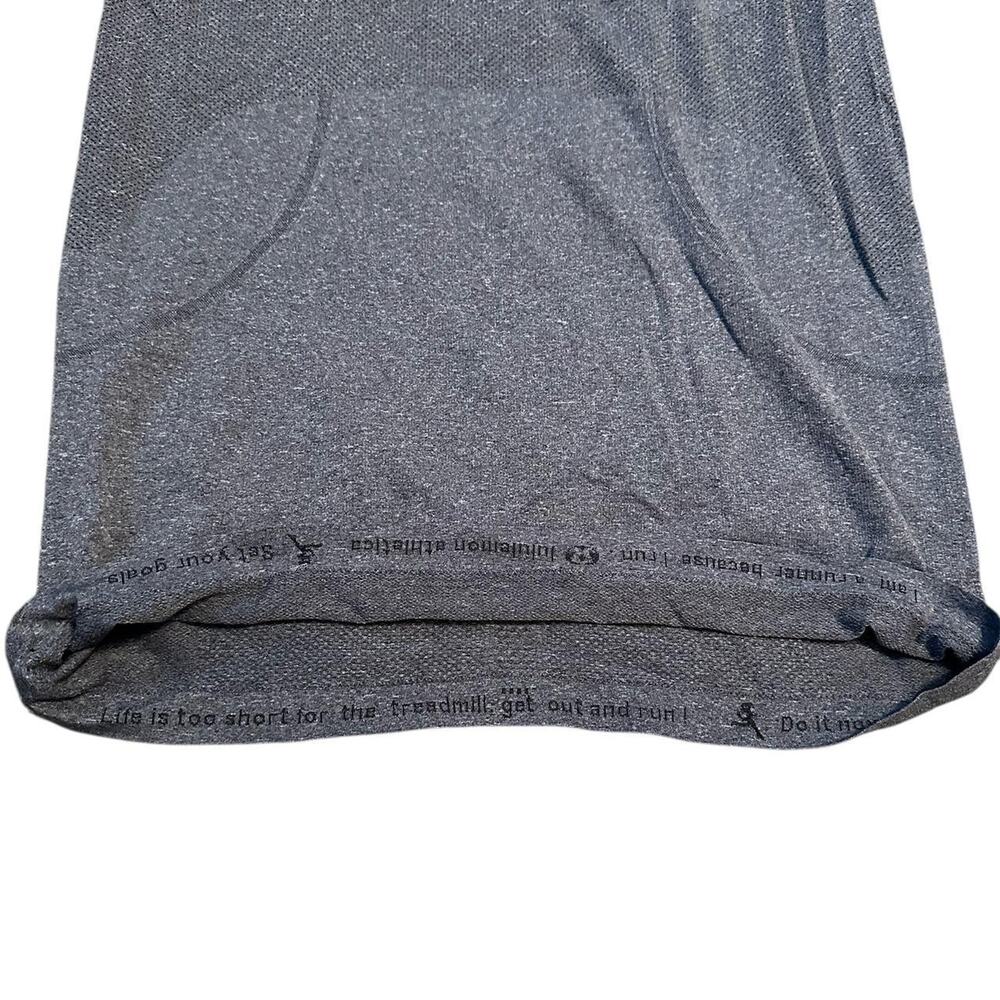 Grey Lululemon V Neck Short Sleeve Shirt, Women 10 - Picture 4 of 6
